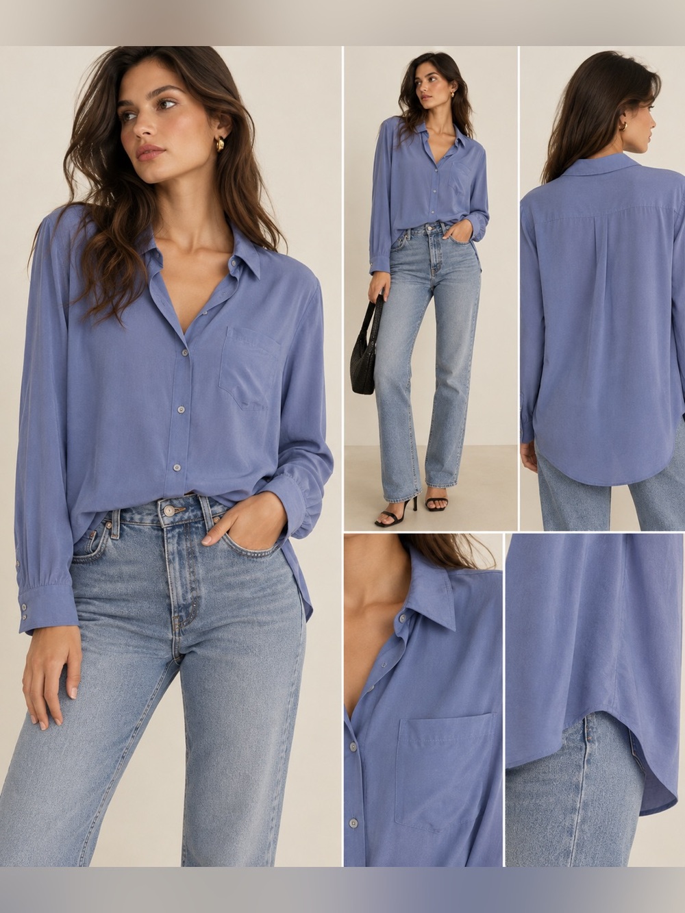 Rails Kate 100% Silk Button Down Blouse